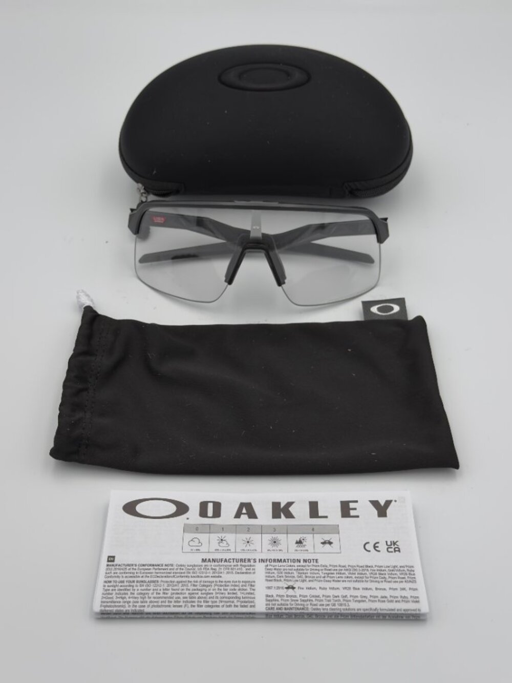 Oakley Sutro Lite OO9463-4539 Photochromic Matte Carbon Sunglasses NEW - Picture 5 of 9